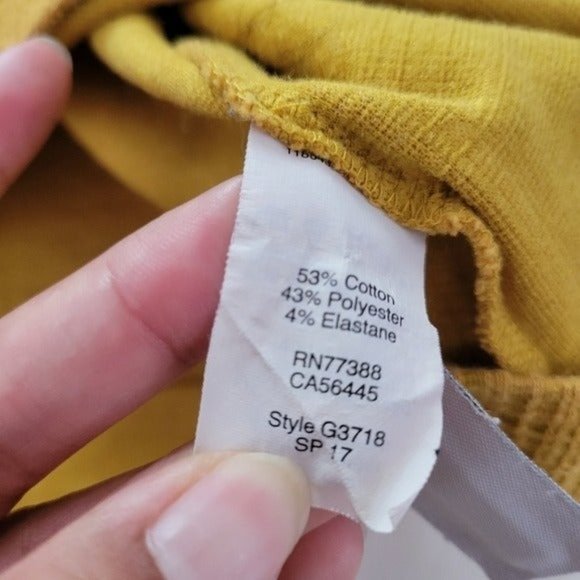 Madewell Apron Cross-Back Yellow Tank Top Size Medium - Picture 9 of 11